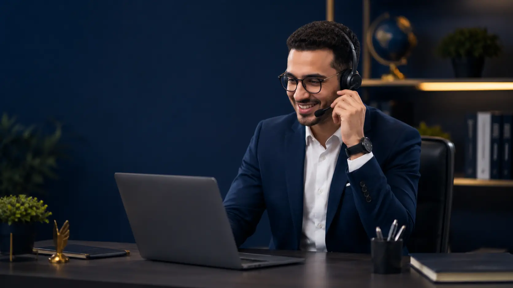 MonDe advisor helping a client during an online info session